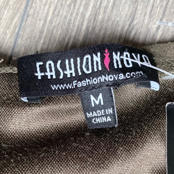 Fashion Nova Cheap Tricks Bandeau Tube Crop Top Olive Green Suede Size Medium - Picture 7 of 9